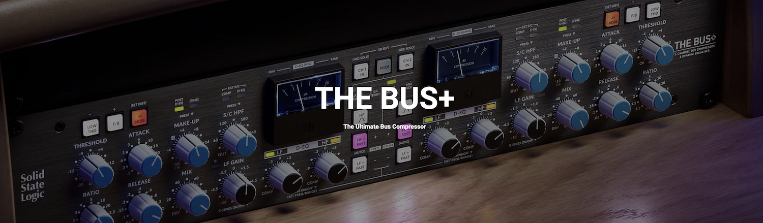<h2 class="title">Solid State Logic最新のバスコンプレッサー THE BUS+ 発表</h2>